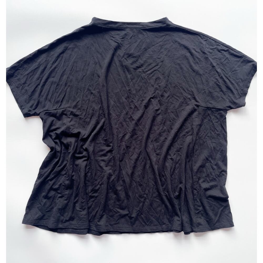 Eileen Fisher Black Loose Fit T-shirt Size Medium